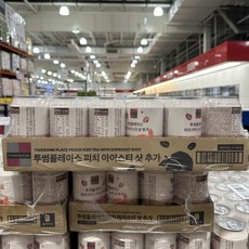 투썸플레이스 피치 아이스티 샷추가 코스트코 캔음료 제로칼로리 복숭아 아샷추, 24개, 340ml