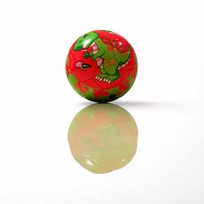 兒童卡通趣味足球彩色恐龍PVC機縫防水球，幼兒益智親子互動足球, 2號足球紅色恐龍不充氣發貨, 1個