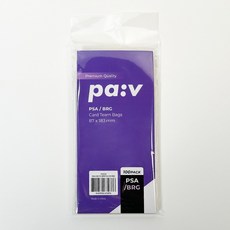 파브 수집 등급카드 슬리브 팀백 PSA BRG 카드 보관함, 100개, 클리어(투명)