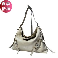 Givenchy 壓紋小牛皮中款 Voyou 包 米色