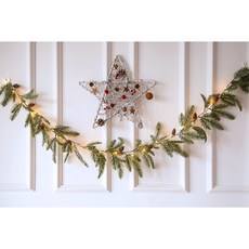 【Eze Art Deco】精選質感仿真松針葉松果LED燈串 聖誕節裝飾燈, 1個