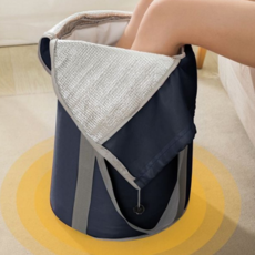 휴대용 족욕기 간편한 이동식 캠핑용 접이식 족욕기 사무실 온열 보온, 민트