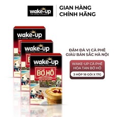 WAKE UP saigon 웨이크업 사이공 믹스커피 ca phe wake up Bo Ho ( New date ), 17g, 3개, 18개입, 17g