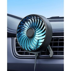 자동차 SUV 밴 픽업 트럭 RV 차량용 Xuenair USB AC 팬 에어 벤트 냉각 공기 순환을 촉진하는 카 3단 설정 360 회전 조용한 주행을 위한 컬러풀 조명 차량 클립