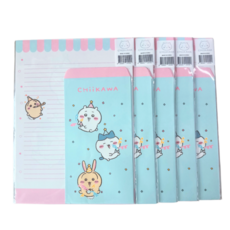먼작귀 치이카와 편지지세트 5p, 5개, 핑크