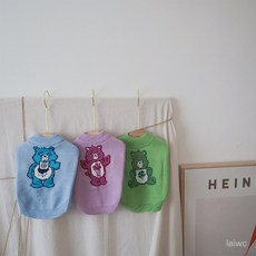 廠家直發狗狗衣服秋冬保暖毛衣法鬥柯基雪納瑞比熊泰迪中小型犬貓咪軟糖熊 JAIV, 綠色,XXL, 1個