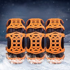 스노우그립 우레탄 스노우체인 자동차 타이어 눈길체인, 6개, 오렌지