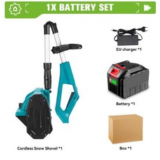 강력전동제설기 초고속 스노우블로워 휴대용 눈치우기 2500W 무브러시 전기 250MM 무선 셔블 스위퍼 배터리 핀용 마당 거리용, CHINA, 2)1 Battery EU Plug