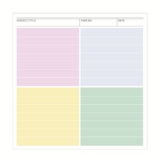 日誌Memo Pad 點陣線大格, 橫線四宮格, 1個