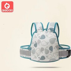 aiebao 兒童摩托車騎行背帶, 1個, 透氣藍鯨魚