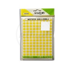 님아 노랑색 원형 견출지 8mm 13장 칼라스티커