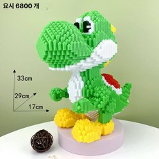 대형 딸기 곰 조립 블록 성인 퍼즐 장난감 선물, 1개, 초대형 야오시 작은