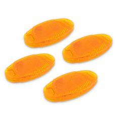 이음모음 자전거 바퀴 반사판, 4개입, 오렌지