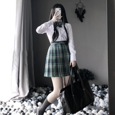 HotSweet 大尺碼連身工作服 綠色 長袖 JK制服 日本校服組