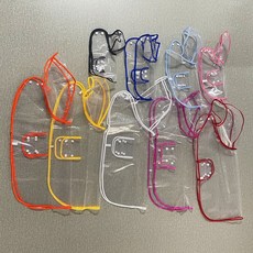 狗狗雨衣 EVA 透明環保寵物雨衣 寵物用品, 櫻花粉包邊【升級環保加厚】,XS, 1個