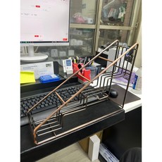 玫瑰金不鏽鋼飲料杯架 糖漿架 果露架(居家必備) - 時尚收納，提升空間質感, 1個