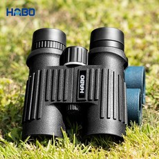 HABO哈博 10x42 雙筒望遠鏡 高倍高清 微光夜視 旅行拍照 金屬望遠鏡, 1個, 10*42,42直筒1號皮藍色