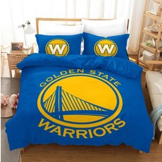 NBA 골든스테이트 워리어스 이불 배게 커버 세트 (싱글 더블) Goldenstate Warriors Duvet Cover Set, 포함