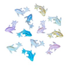 멀티 컬러 미니 레진 금붕어 100개 귀여운 정원 가짜 물고기 장식용 반짝이는 미니어처 물고기 피규어 작은 조경 화분 탱크 유리 용기 조각 및 버블헤드 Fansoftik, 멀티 컬러 미니 레진 금붕어 100개, 귀여운 정원 가