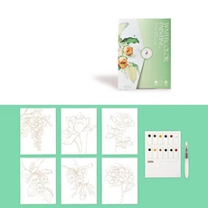 예술적인 그림과 채색을 위한 용지와 안료를 6개의 세트, 03 녹색