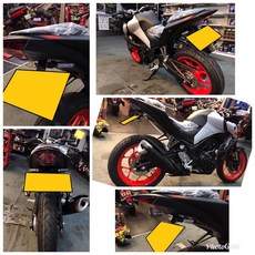 小梁部品 2020 新款 MT03 YAMAHA 短牌架 後牌架 鬍鬚牌 後牌架 永久保固, 1個