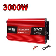 차량용 순수정현파 인버터 12V 24V 겸용 3000W 고출력 캠핑용 차박 변압기, 단품