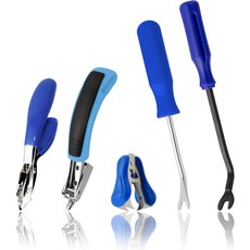 사무실 가구 및 건설용 스테이플 리무버 도구 세트 전문가용 택 네일 풀러 키트로 모든 종류의 네일을 효율적이고 쉽게 제거할 수 있습니다, 5 Pcs Blue
