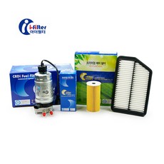 더뉴쏘렌토UM 디젤 (17-18년) 연료필터+에어크리너+오일필터 3종세트, 1개