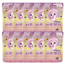 프린세스 캐치티니핑 아름핑의 하트젤리 말랑말랑한 하트모양 영양젤리 (일회용마스크 소형10매 증정), 50g, 10개, 아름핑(포도+레몬)