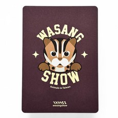 WasangShow 花生騷 Ｑ石虎厚卡明信片, 1個