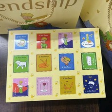 小王子曲奇餅乾集郵票限定什錦禮盒玫瑰黃油糕點教師節贈禮物零食, 1個, 小王子郵集限定禮盒1+禮袋1（可代寫賀卡