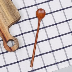 돈버맘 옻칠 원형 티스푼 대 커틀러리