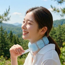 다예코 18도 PCM 아이스 넥쿨러 냉각 목걸이 쿨링 넥밴드, 아이스 블루, 2개