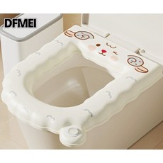 DFMEI 加厚馬桶坐墊四季通用免洗防水家用粘貼式坐便器套座圈墊, 1個, 防水馬桶坐墊-小羊-1個