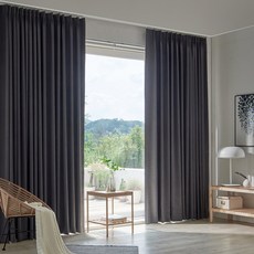 멜란지 4중직 에너지절약 방한 방풍 100% 암막커튼