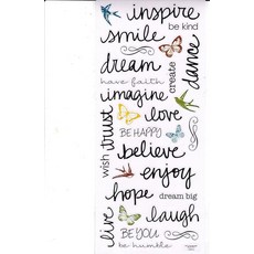 [ 940010 ] 스티커 시트 - 영감을 주는 손글씨 단어