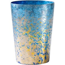 HORIE 日本製 鈦虹純鈦杯 400ml 桐木盒裝 超輕量 雙層 漸層 二重構造 高保冷鈦金屬 水杯 啤酒杯 鈦杯, 1個, 藍色 400ml 單入（桐木盒裝）