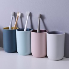 日式簡約洗漱杯家用刷牙漱口杯塑膠雙色加厚杯子情侶牙刷杯批發, 1個, 301-400ml:粉色