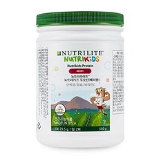 암웨이 뉴트리라이트 뉴트리키즈 푸로틴 베리 단백질 칼슘 비타민C 단백질보충제 건강기능식품, 500g, 1