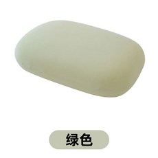 記憶棉護頸椎午睡枕 辦公室趴睡枕, 牛奶絲-綠色【午睡/靠枕】,34*24*10cm【高密棉】