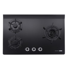 SAKURA 櫻花 G2932AG 雙炫火檯面爐，黑色強化玻璃三口設計，9.5kW大火力能效一級, 天然氣