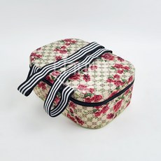 작업방석 장미패턴 사각 낮은형 12cm 농사용 밭일 갯벌 작업방석 엉덩이쿠션 간이의자, 1개