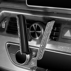 여성용 다이아몬드 크리스탈 자동차 전화 홀더 자동차 에어 벤트 마운트 클립 휴대폰 홀더 스탠드 자동차 브래킷 인테리어 액세서리, 21)White 5