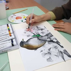 워터브러쉬 소형 가는붓 화방재료 물펜 브러시 페인팅 컬러링