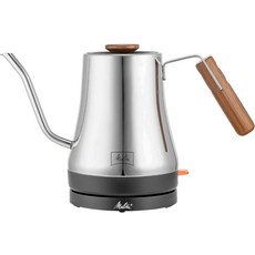 멜리타 정밀 주입 X 스테인리스 스틸 구스넥 전기 주전자 나무 손잡이 및 포함, Wooden Handle