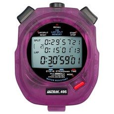 電子秒錶ULTRAK奧賽克100道3行計時器田徑訓練透明精工籃球足球遊 數字運動秒錶計時器 秒錶專業計時碼錶計數器戶外訓, 黃色, 1個