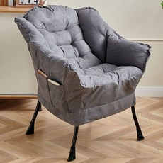 수유의자 임산부 안락 수면 소파 캠프밸리 독서 1인용, 1개, 진회색 스웨이드 표준 1.7kg