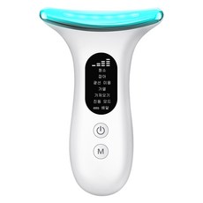 멀티펑션 넥케어 얼굴 마사지기 고주파미용기, 화이트