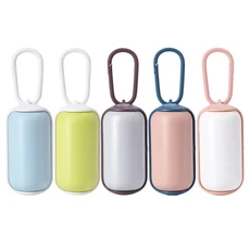 北歐雙色寵物拾便器 輕巧便攜狗便袋收集盒 時尚遛狗清潔用品, 綠白, 1個