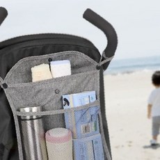 유아 외출용 메쉬 소재 보관함 물병 젖병 기저귀 물티슈 수납 파우치 걸이형 정리, 1개, 상세페이지 참조